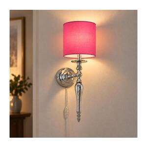 Imagine BRILAGI - Lampă de perete NUBILA 1xE27/60W/230V crom lucios/roz