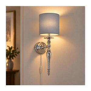 Imagine BRILAGI - Lampă de perete NUBILA 1xE27/60W/230V crom lucios/gri deschis
