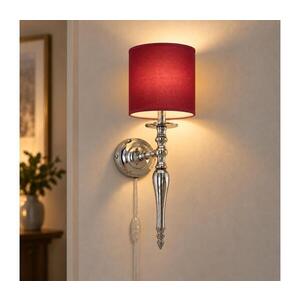 Imagine BRILAGI - Lampă de perete NUBILA 1xE27/60W/230V crom lucios/roșu pompeian