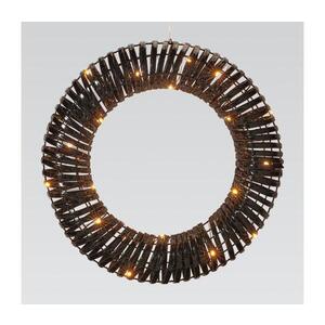 Imagine Coronă LED de Crăciun 30xLED/3xAA diametru 40 cm alb cald coronă/neagră