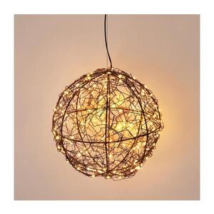 Imagine Decorațiune LED de Crăciun pentru exterior 200xLED/230V Ø 18 cm IP44 alb cald glob/negru