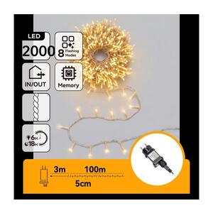 Imagine - Ghirlandă LED de exterior pentru Crăciun 2000xLED/8 funcții 103m IP44 alb cald