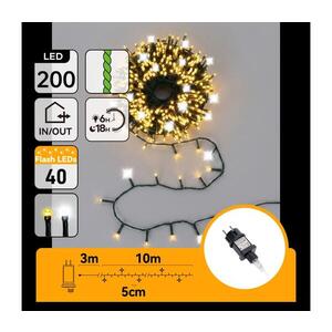 Imagine - Ghirlandă de Crăciun LED pentru exterior 160xLED+40xLED 13m IP44 alb cald+alb rece