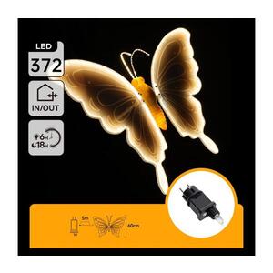 Imagine - Decorațiune LED de exterior 306xLED IP44 alb cald fluture