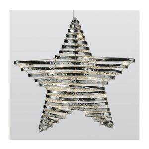 Imagine Decorațiune de Crăciun LED 30xLED/3xAA 40 cm stea alb cald/argintie