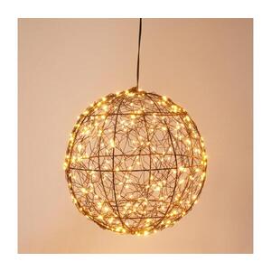 Imagine Decorațiune LED de Crăciun pentru exterior 300xLED/230V Ø 25 cm IP44 alb cald minge/negru