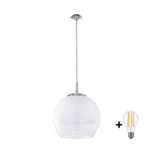 Imagine BRILAGI - lustra LED pe cablu RETRO GLASS 1xE27/60W/230V crom mat/alb