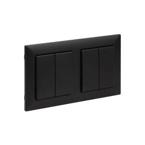 Imagine Legrand - 2x Întrerupător dublu în serie č. 5 cu ramă SUNO neagră