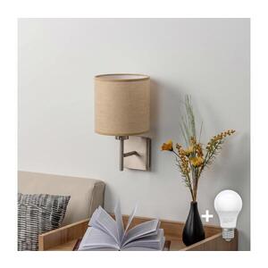 Imagine BRILAGI - Aplica de perete LED NUBILA 1xE27/60W/230V crom mat/maro deschis