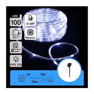 Imagine - Ghirlandă solară LED de Crăciun 100xLED/8 funcții 12m IP65 alb rece