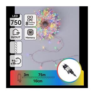 Imagine - Ghirlandă LED de exterior pentru Crăciun 750xLED/8 funcții 78m IP44 multicolor