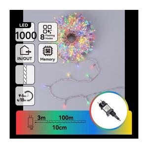 Imagine - Ghirlandă LED de Crăciun pentru exterior 1000xLED/8 funcții 103m IP44 multicolor