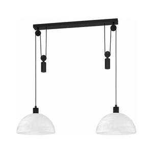 Imagine BRILAGI - lustru LED suspendat pe cablu RETRO GLASS 2xE27/40W/230V negru/alb