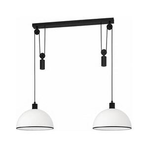 Imagine BRILAGI - Lustră LED pe cablu RETRO GLASS 2xE27/40W/230V negru/alb