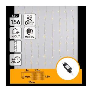 Imagine - Ghirlandă de Crăciun LED pentru exterior 156xLED/8 funcții 4, 2x1, 2m IP44 alb cald