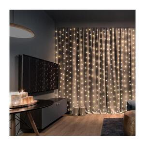 Imagine BRILAGI - Perdea luminoasă LED de Crăciun 300xLED/8 funcții/3xAA/USB 1, 2m alb cald