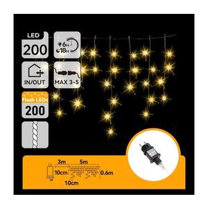 Imagine - LED ghirlandă luminoasă de exterior pentru Crăciun 200xLED 8x0, 6m IP44 alb cald