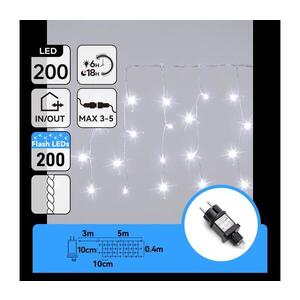 Imagine - Ghirlandă LED de Crăciun pentru exterior, 200 LED, 8x0, 4 m, IP44, alb rece