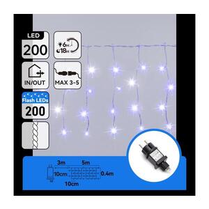 Imagine - ghirlandă de Crăciun LED pentru exterior, 200 LED, 8x0, 4 m, IP44, albastră