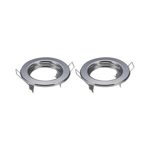 Imagine - Set 2x rame pentru spoturi încastrate GU10, diametru 8 cm, crom lucios