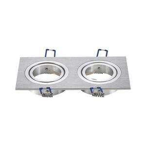 Imagine - Rama dublă pentru corp de iluminat încastrat GU10 17, 3x9, 1 cm crom mat