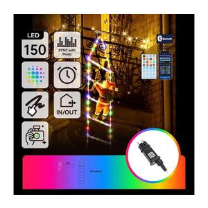 Imagine - Decorațiune de Crăciun LED RGBICW pentru exterior, 150 LED, 230 V, 3 m, IP44, cu telecomandă