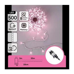 Imagine - LED Ghirlandă de Crăciun pentru exterior 500xLED/8 funcții IP44 roz