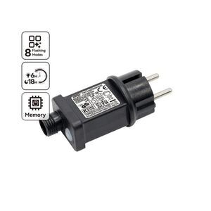 Imagine - Adaptor de alimentare pentru exterior 9W/31V/8 funcții IP44 negru