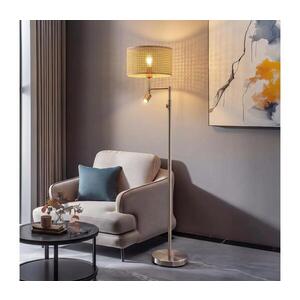 Imagine BRILAGI - Lampadar LED CERIA 1xE27/60W/230V + LED/2, 1W crom mat/bambus