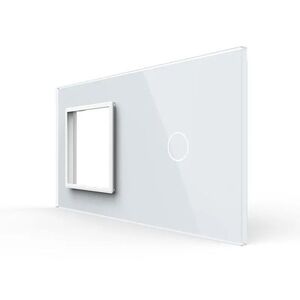 Imagine Panou Priza Simpla + Intrerupator Simplu cu Touch LIVOLO din Sticla