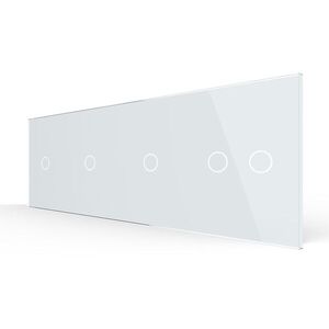 Imagine Panou Intrerupator Simplu + Simplu + Simplu + Dublu cu Touch LIVOLO din Sticla