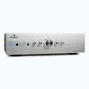 Imagine Auna CD708, 600 W, AUX phono, amplificator stereo, argintiu