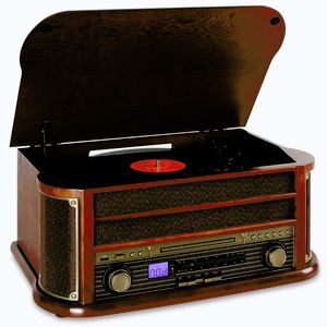 Imagine Auna Belle Epoque 1908 Sistem stereo retro Bluetooth USB CD MP3