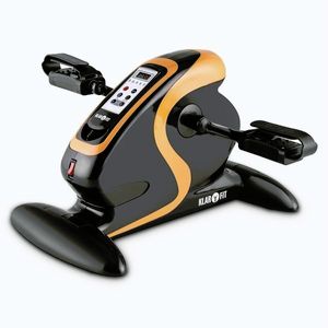 Imagine KLARFIT Cycloony Mini Bike, bicicletă de exerciții, motor, 120 kg, telecomandă, alb/albastru