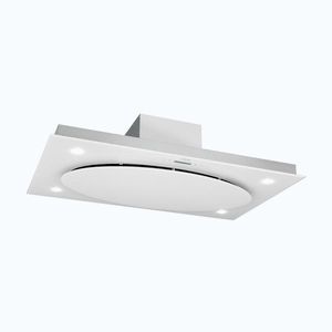 Imagine Klarstein secret service, hotă de tavan, hotă pentru aburi, 380 W, touch, sticlă, led, culoare albă