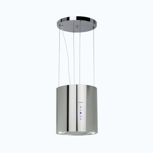 Imagine Klarstein Hota insulară Barett Ø35 cm, cu recirculare, 522 m³/h, iluminare LED și filtru cu cărbune activ