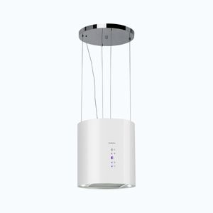 Imagine Klarstein Hota insulară Barett Ø35 cm, cu recirculare, 522 m³/h, iluminare LED și filtru cu cărbune activ