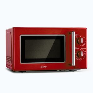 Imagine Klarstein Caroline, cuptor cu microunde 20l 700/1000 W Ø 25.5 cm QuickSelect retro roșu