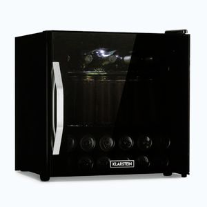 Imagine Klarstein Beersafe L Onyx, frigider pentru băuturi, E, LED, grătare metalice, ușă din sticlă, negru