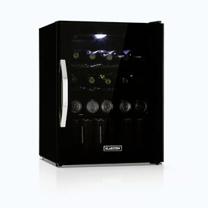 Imagine Klarstein Beersafe L Onyx, frigider pentru băuturi, E, LED, grătare metalice, ușă din sticlă