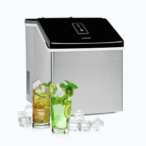 Imagine Klarstein Clearcube mașină de gheață cuburi clare 13kg/24h inox negru