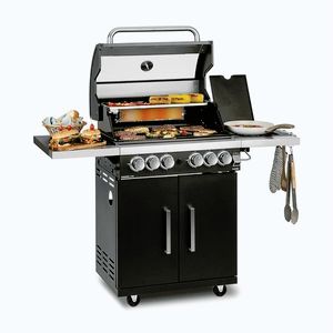 Imagine Klarstein Tomahawk 4.2 T Grătar pe gaz 6 arzătoare 20, 7 kW 64x42cm Grătar pe gaz oțel inoxidabil