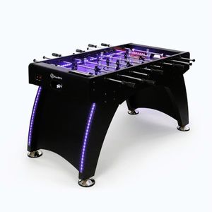 Imagine KLARFIT Arrowhead, fotbal de masă, 117 x 68, iluminare cu LED, numărare automată a golurilor, negru