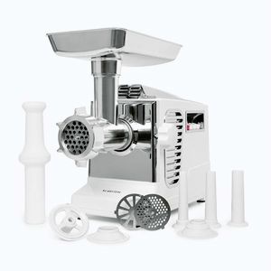 Imagine Klarstein Kraftprotz, mașină de tocat carne electrică, 700 W, motor de cupru, alb / argintiu