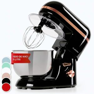Imagine Klarstein Bella Elegance, robot de bucătărie, 1800W, 1, 7 HP, 6 nivele, 5 litri, negru