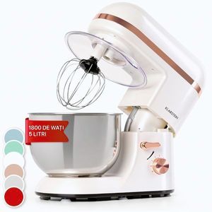 Imagine Klarstein Bella Elegance, robot de bucătărie, 1800 W, 1, 7 HP, 6 nivele, 5 litri, alb