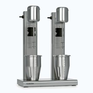 Imagine Klarstein Kraftpaket II, mixer dublu pentru cocktail-uri de lapte, cocktail-uri de proteine, 160 W, oțel inoxidabil