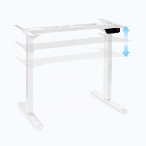 Imagine OneConcept Multidesk Comfort, birou reglabil la înălțime, electric, înălțime 62 - 128 cm, alb