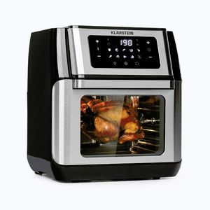 Imagine Klarstein AeroVital Fry, friteuză cu aer cald, 1500W, 10l, 9 programe, neagră/argintie