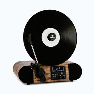 Imagine Auna Verticalo SE DAB retro pick-up DAB+ UKW tuner USB BT AUX lemn